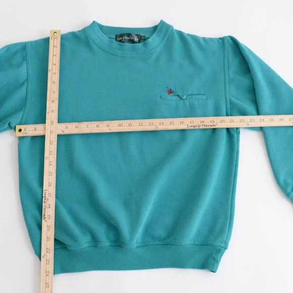 Vintage Knights  of the Round Table Teal Crewneck Sweater Size Medium - Picture 4 of 10